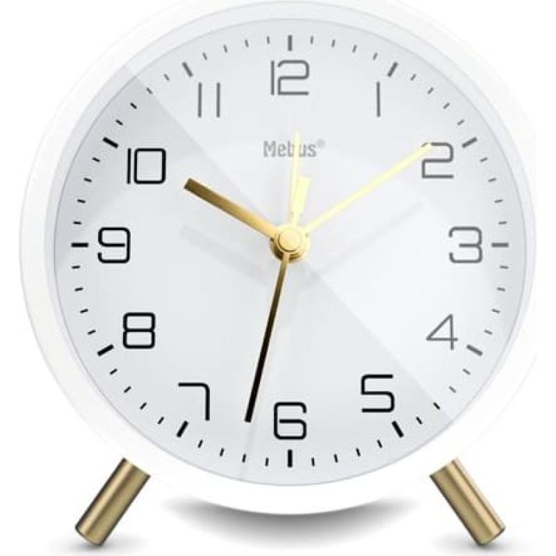 Mebus 56973 Weiß Quarzwecker