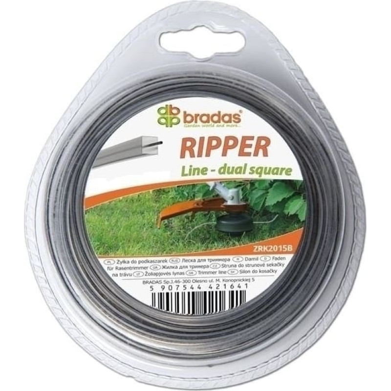 Bradas ŻYŁKA TNĄCA RIPPER DUAL 2.7*15m/KWADRAT /BL.