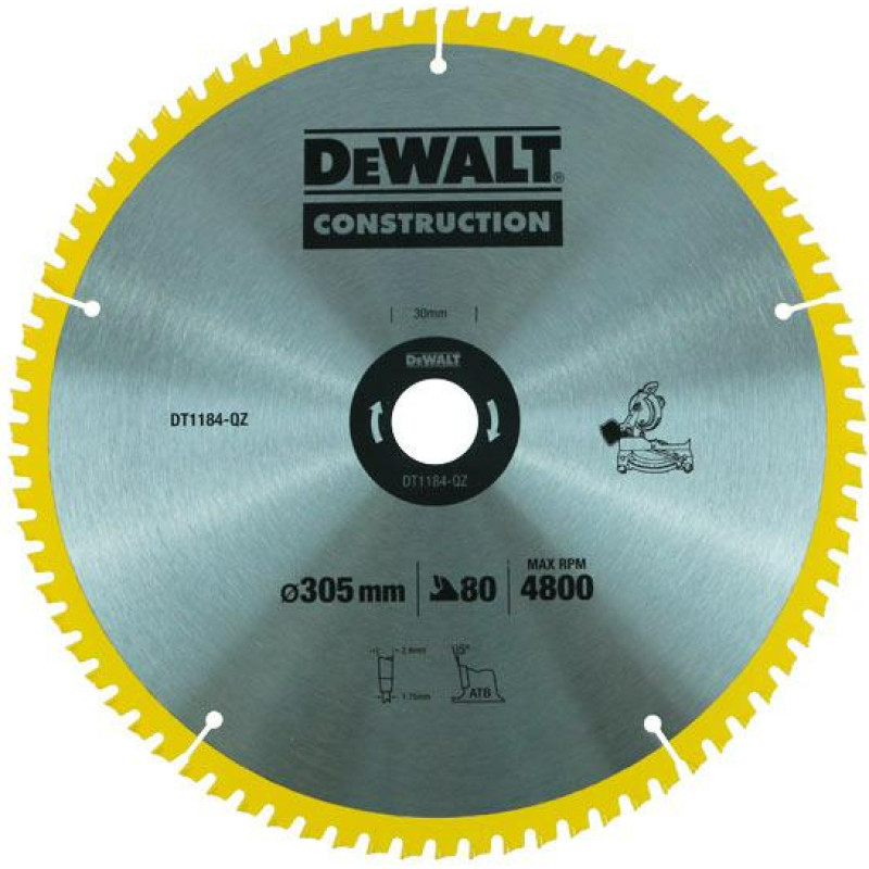 Dewalt PIŁA TARCZ.305x30mmx80z