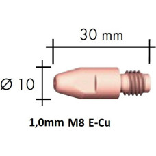 Binzel Kontaktdīze E-Cu M8x30x10 - 1,0mm, Binzel