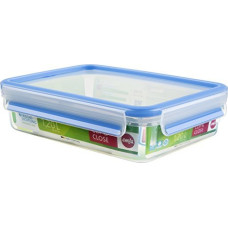 Emsa Clip & Close Frischhaltedosen (transparent / blue, 1.2 liters, classical format)