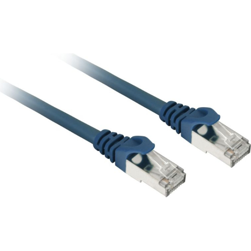 Sharkoon patch network cable SFTP, RJ-45, with Cat.7a raw cable (blue, 1 meter)