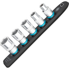 Hazet SmartRail 1/2 socket set hexagon, 5 pieces (black, SW 10 - SW 22, short)