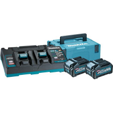 Makita ZESTAW ZASILAJĄCY 40V 2x4,0Ah XGT (BL4040x2+DC40RB) (UN3480)