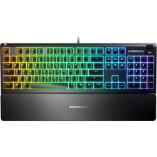 Steelseries DE layout - SteelSeries APEX 3, gaming keyboard (black, rubber dome)