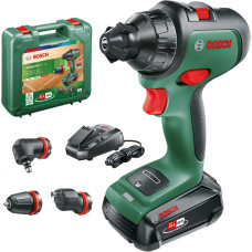 Bosch Cordless drill driver AdvancedDrill 18, with attachments (green/black, Li-ion battery 2.5Ah, case)