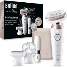 Braun Silk-épil 9 Flex 9-360 3D 40 pincetes Rožu, Balts