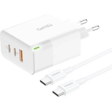 Foneng Charger Foneng GAN65 USB-A, 2x USB-C GaN 65W with USB-C cable