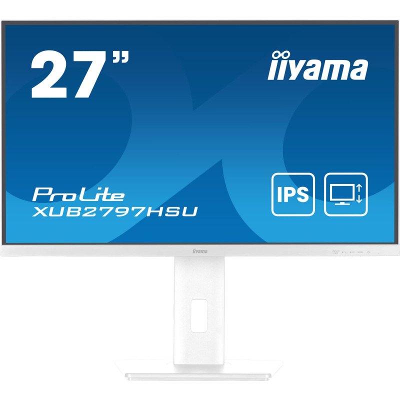 Iiyama ProLite XUB2797HSU-W2, LED monitor - 27 -  white (matt), FullHD, IPS, USB hub, 100Hz panel
