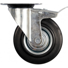 Toya VOREL KOŁO SKRĘTNE CZARNA GUMA HAMULEC 160mm 87325