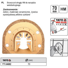 Yato BRZESZCZOT OKRĄGŁY DO NARZĘDZIA WIELOFUNKCYJNEGO HM