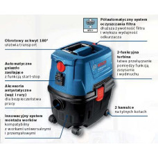 Bosch VACUUM CLEANER 1100W 15L GAS 15 PS AUTOMATIC POWER SOCKET