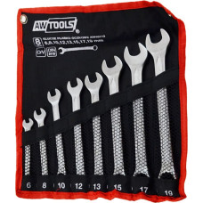 Awtools AW COMBINATION WRENCH SET 8pcs 6-19mm BLACK LINE