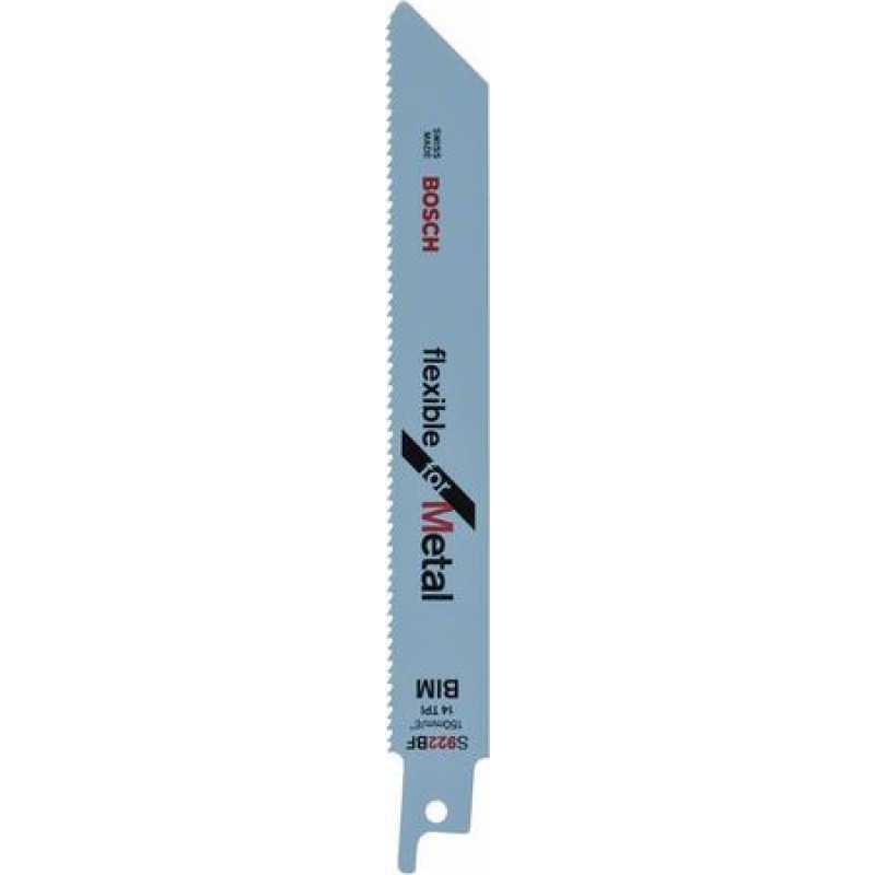 Bosch reciprocating saw blade S 922 BF Flexible for Metal, 100 pieces (length 150mm)