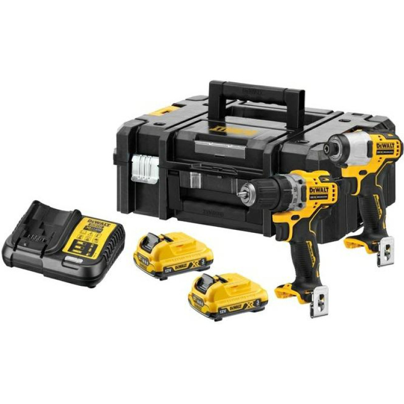 Dewalt ZESTAW COMBO 12V DCK2110L2T (DCD701+DCF801) 2x3,0Ah TSTAK II DCK2110L2T