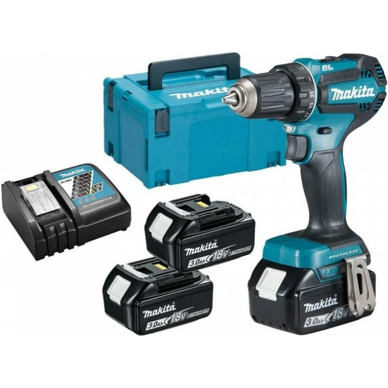 Makita .WKRĘTARKA 18V DDF485RF3J 50Nm 3x3,0Ah BLDC MAKPAC