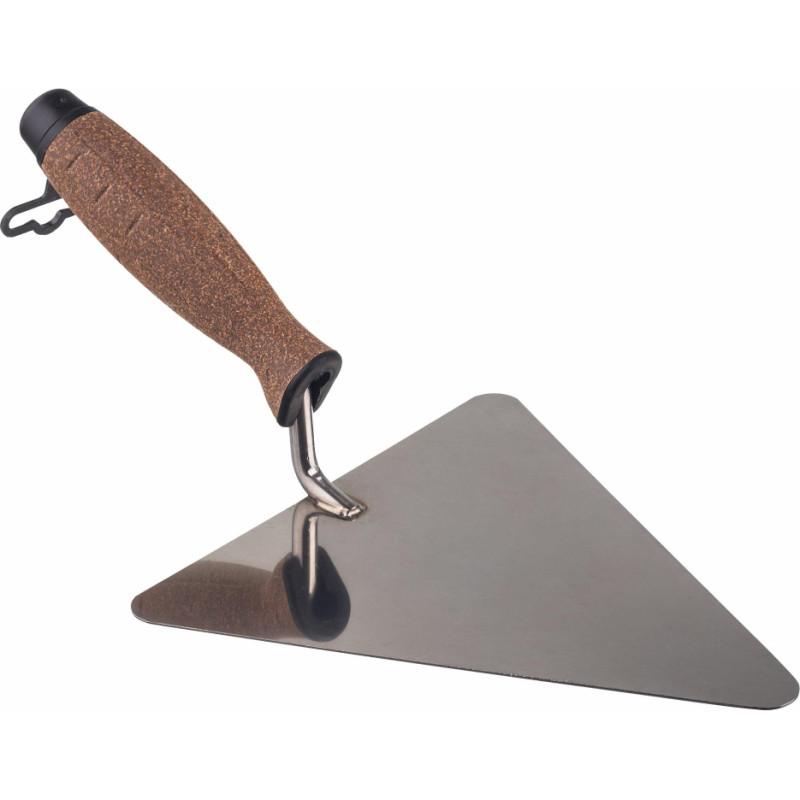 Awtools AW STAINLESS STEEL TRIANGULAR BUCKET TROWEL 180mm/ CORK HANDLE