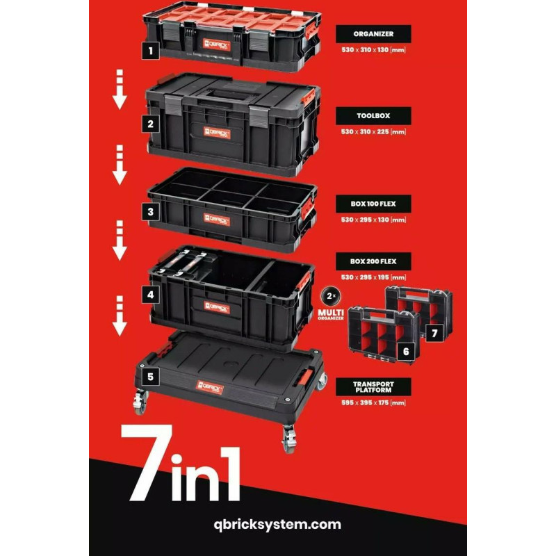 Patrol QBRICK SYSTEM TWO ZESTAW 7 w 1 595 x 395 x 825