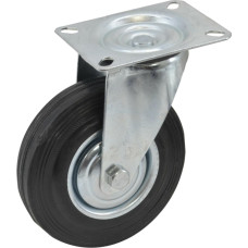 Awtools AW TROLLEY SWIVEL WHEEL WITH RUBBER TYRE 100mm