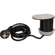 Orno GNIAZDO MEBLOWE 6CM WPUSZCZONE W BLAT, ŁADOWARKA USB, 1.9M
