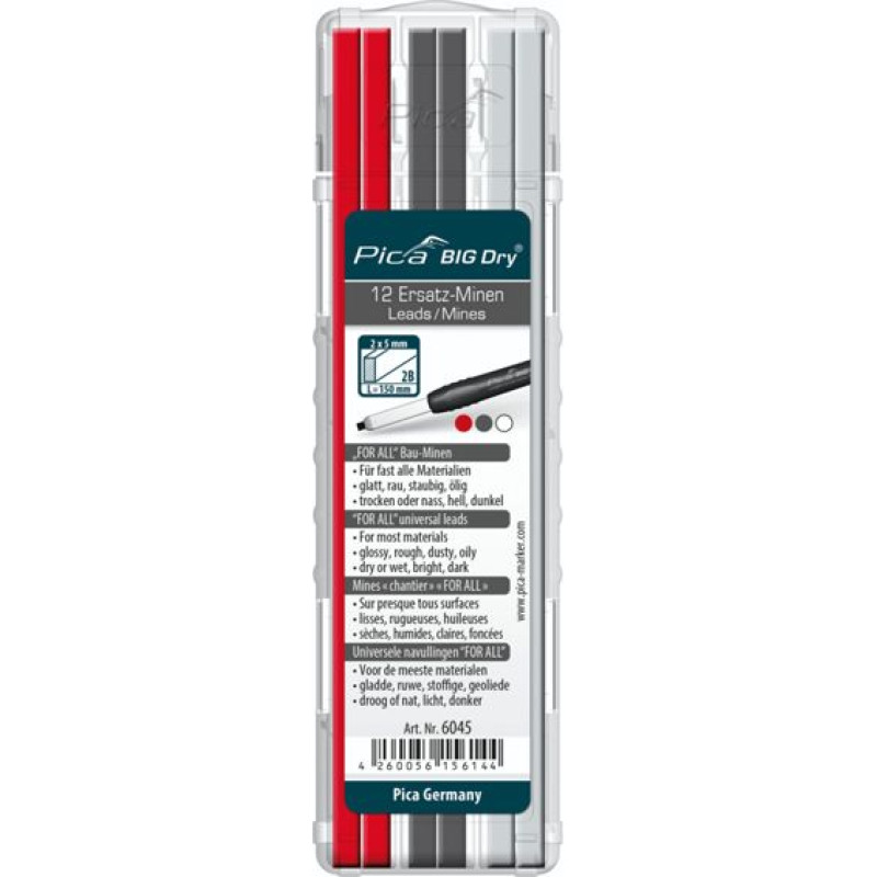 Pica-Marker Pica BIG DRY Refills FOR ALL Red/Graphite/White