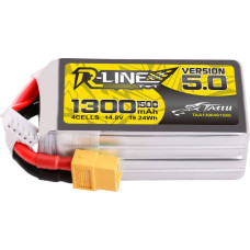 Tattu R-Line Version 5.0 1300mAh 14.8V 150C 4S1P Lipo Battery Pack with XT60 Plug