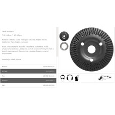 Tarpol TARNIK SKOŚNY FI = 125mm x 3 x 22,2mm,  GŁADŹ WYŻSZA  T-15