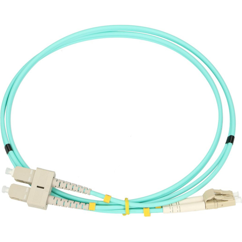 Extralink LC/UPC-SC/UPC | Patchcord | Multi Mode, OM3, Duplex, 3mm, 1m