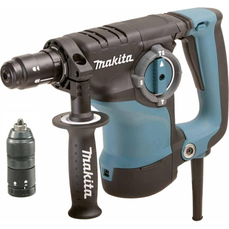 Makita MŁOTOWIERTARKA SDS-PLUS Z OPCJĄ KUCIA 800W 3,2J AVT + DODATKOWY UCHWYT HR2811FT