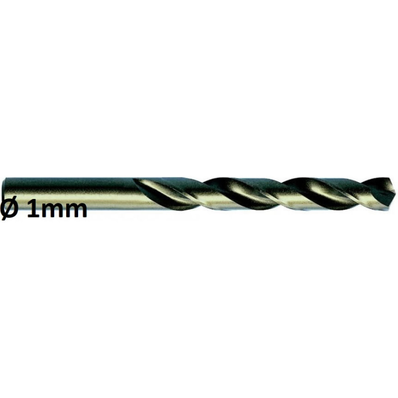 Exact Metāla urbis DIN338 HSSE-Co5 Ø1mm 10gab., Exact