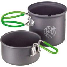 Optimus Terra Solo cook set 0.6 L, pot set (grey / green, 2-part)