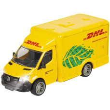 Simba-Dickie Majorette Mercedes-Benz Sprinter DHL, toy vehicle (yellow, with light and sound)