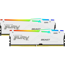 Kingston FURY 64 GB DDR5-5200 Kit, memory (white, KF552C36BWEAK2-64, Beast RGB, EXPO)