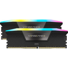 Corsair DDR5 - 32GB - 6000 - CL - 30 (2x 16 GB) dual kit, RAM (black, CMH32GX5M2B6000C30, Vengeance RGB, INTEL XMP)