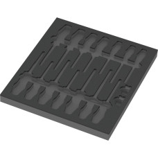 Wera 9811 foam insert for VDE screwdriver set 1, empty (black/grey, for Tool Rebel workshop trolley)