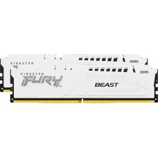 Kingston FURY DDR5 - 32GB - 6000 - CL - 30 (2x 16 GB) dual kit, memory (white, KF560C30BWEK2-32, Fury Beast, INTEL XMP, AMD EXPO)