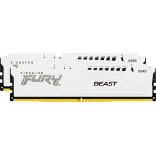 Kingston FURY DDR5 - 64GB - 6400 - CL - 32 (2x 32 GB) dual kit, memory (white, KF564C32BWEK2-64, FURY Beast, INTEL XMP, AMD EXPO)