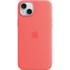 Apple silicone case with MagSafe, mobile phone case (light red, iPhone 15 Plus)
