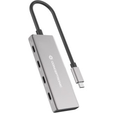 Conceptronic HUBBIES16G interfeisa centrmezgls USB 3.2 Gen 2 (3.1 Gen 2) Type-C 10000 Mbit/s Pelēks