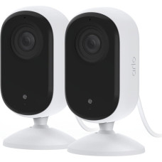 Arlo Essential 2K Indoor Camera, surveillance camera (white/black, set of 2, WLAN, 4 MP)