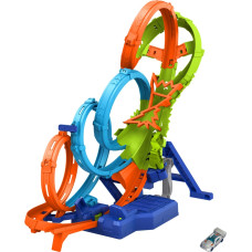 Mattel Hot Wheels 4 Loopings Crash Danger Trackset