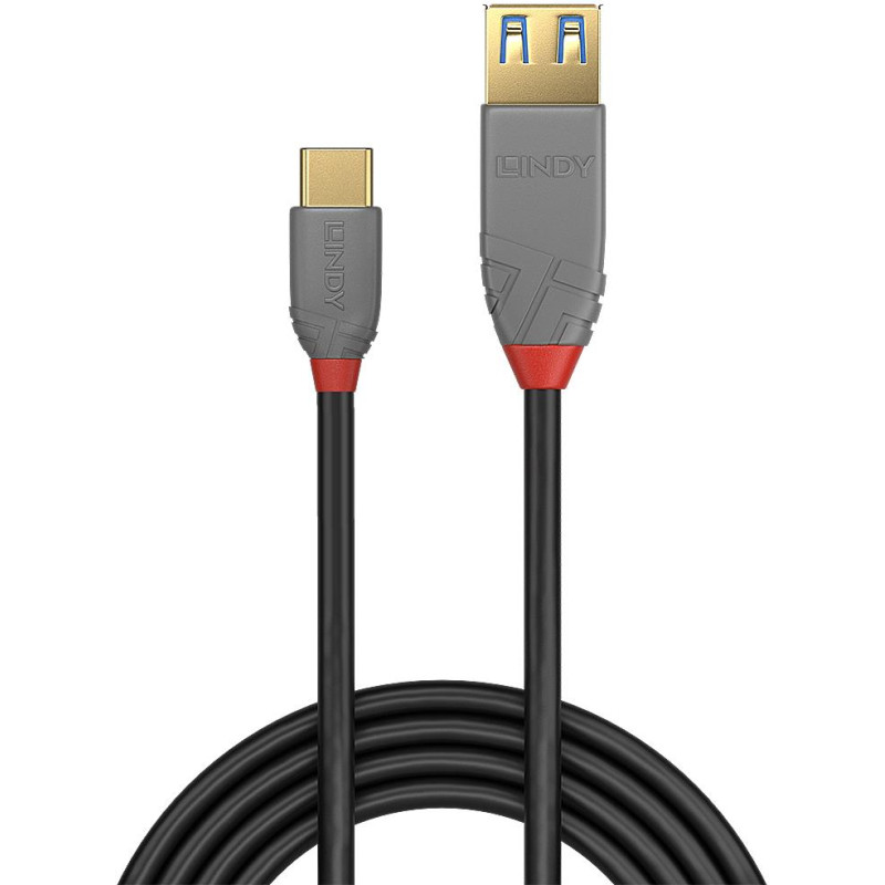 Lindy CABLE USB3.2 C-A 0.15M/ANTHRA 36895 LINDY