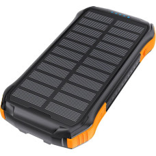 Choetech B658 Solar power bank 2x USB 10000mAh Qi 5W (black-orange)