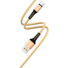 Denmen USB cable Denmen USB-A - microUSB 1 m Gold (29357)