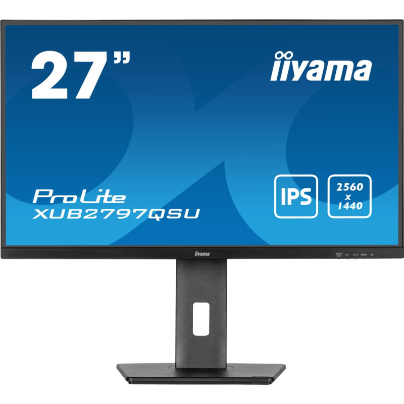 Iiyama ProLite XUB2797QSU-B2, LED monitor - 27 - black (matt), QHD, IPS, USB hub, Adaptive Sync, 100Hz panel