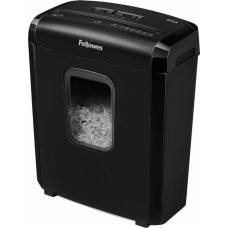 Fellowes Powershred 6M papīra smalcinātājs Mikrogriezumu smalcināšana Melns
