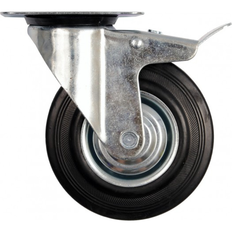 Toya VOREL KOŁO SKRĘTNE CZARNA GUMA HAMULEC 200mm 87327