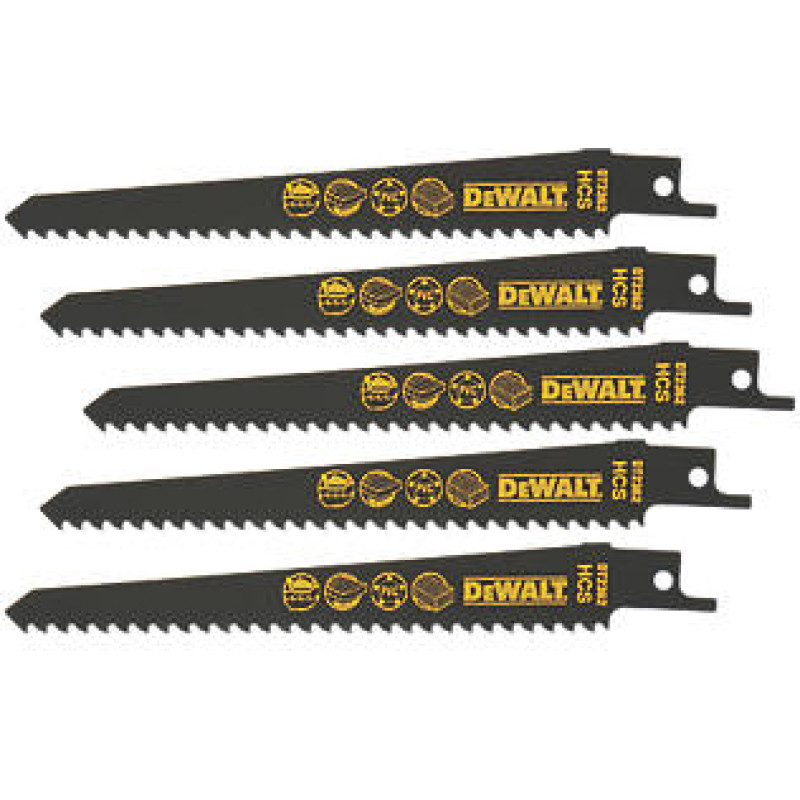 Dewalt BRZESZCZOT DO PIŁY SZABLASTEJ 152x4,2mm/DREWNO 5szt