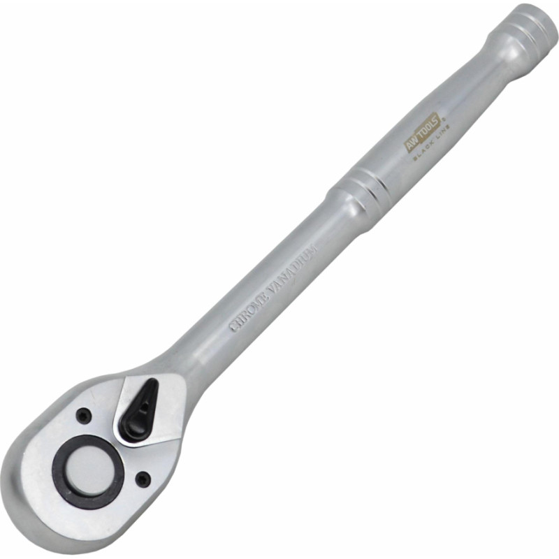 Awtools AW 1/2” RATCHET WRENCH 250mm/ STEEL HANDLE/ BLACK LINE