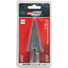 Awtools AW HSS AlCrN BLACK SPIRAL STEP DRILL BIT 4-32mm